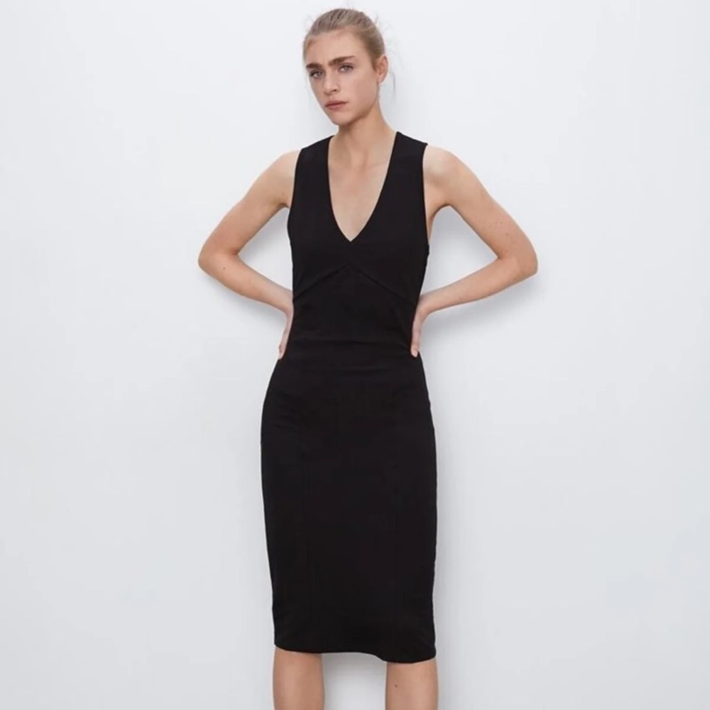 Zara Black Midi Dress